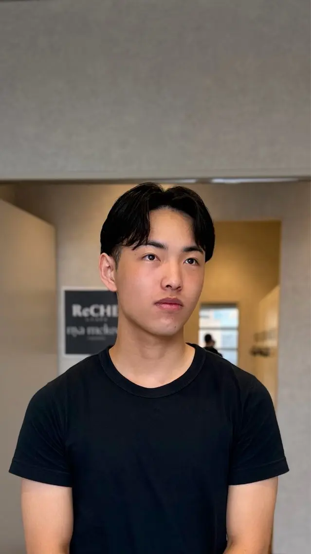 ミディアム メンズ センターパート メンズ韓国風 韓国風ヘア カット 透明感カラー艶 💫TAISEI💫のヘアスタイル