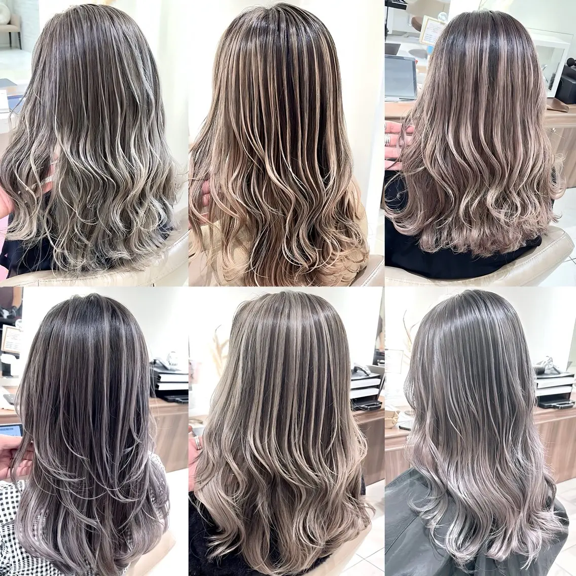 セミロング カラー バレイヤージュ 髪質改善 レイヤーカット カット ヘアカラー トリートメント 山崎俊輔/髪質改善 /バレイヤージュのヘアスタイル