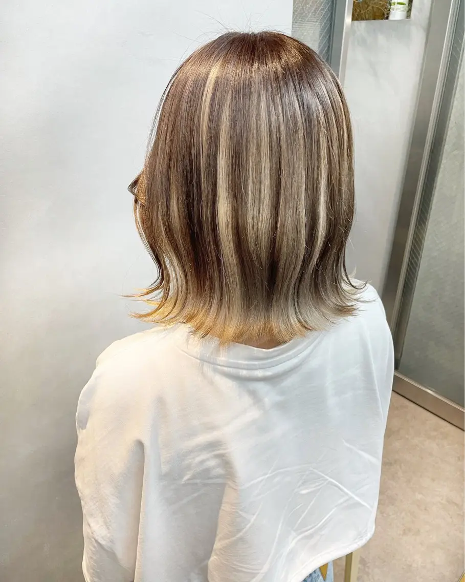 ミディアム カラー 女性リピ90%🍨 🩷佐藤みずきのヘアスタイル