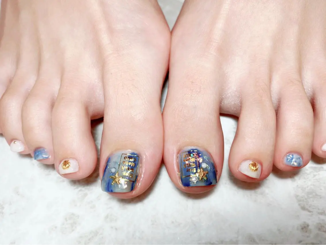 ネイル フットネイル 夏ネイル Era nailのネイルデザイン
