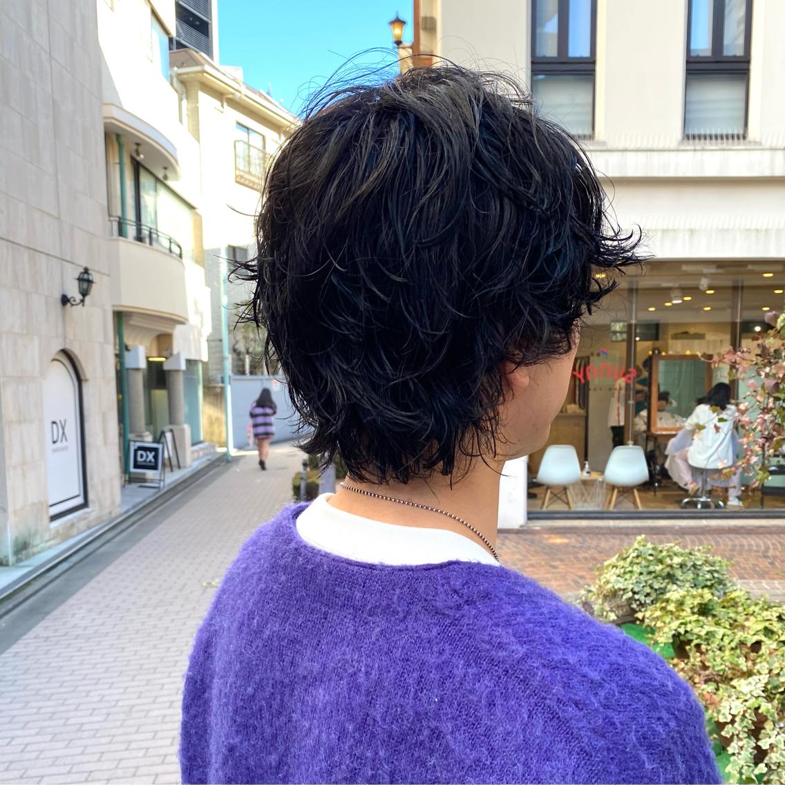 ミディアム パーマ メンズ カット ✨店長/原宿/艶髪✨ 阿部凌太郎のヘアスタイル