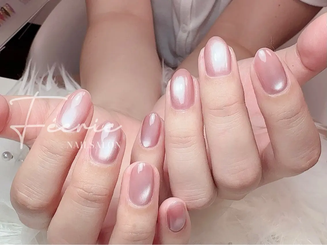 ネイル アートネイル 韓国ネイル マグネットネイル シンプルネイル ワンホンネイル ハンドネイル ハンドケア nail salon Feerieのネイルデザイン
