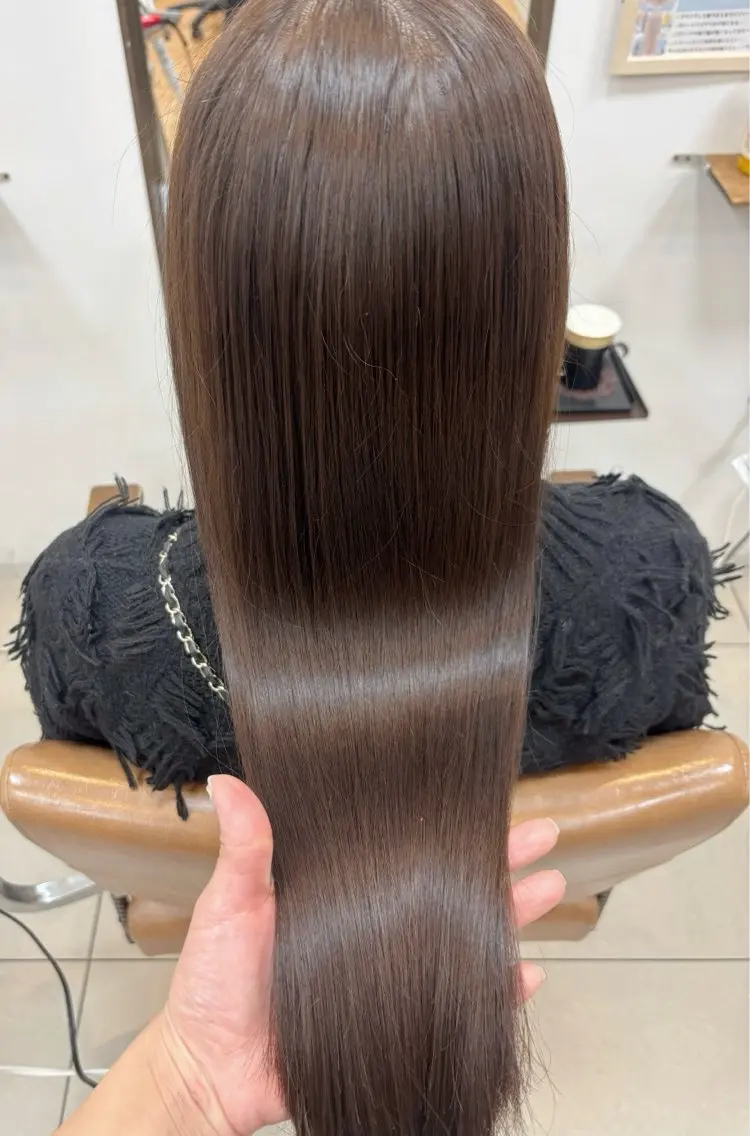 セミロング カラー グレージュ 髪質改善 トリートメント ヘアカラー トリートメント 頭皮×髪質改善 透明感カラー💎中村のヘアスタイル