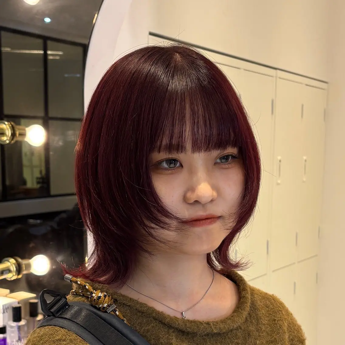 ミディアム カラー レッドカラー ヘアカラー 最安値メニュー✨️ sayuri🍓のヘアスタイル