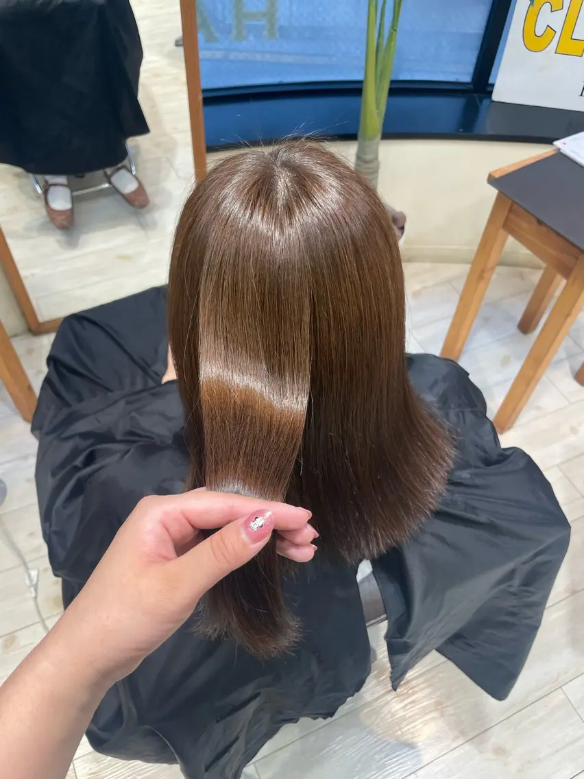 ミディアム ヘアカラー アレンジ🎀ツヤ髪✨ 北野亜優実🌱のヘアスタイル
