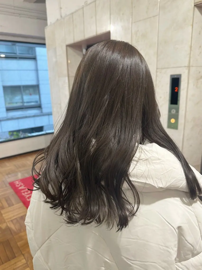 セミロング カット ヘアカラー トリートメント レイヤー／パーマ ／るかのヘアスタイル
