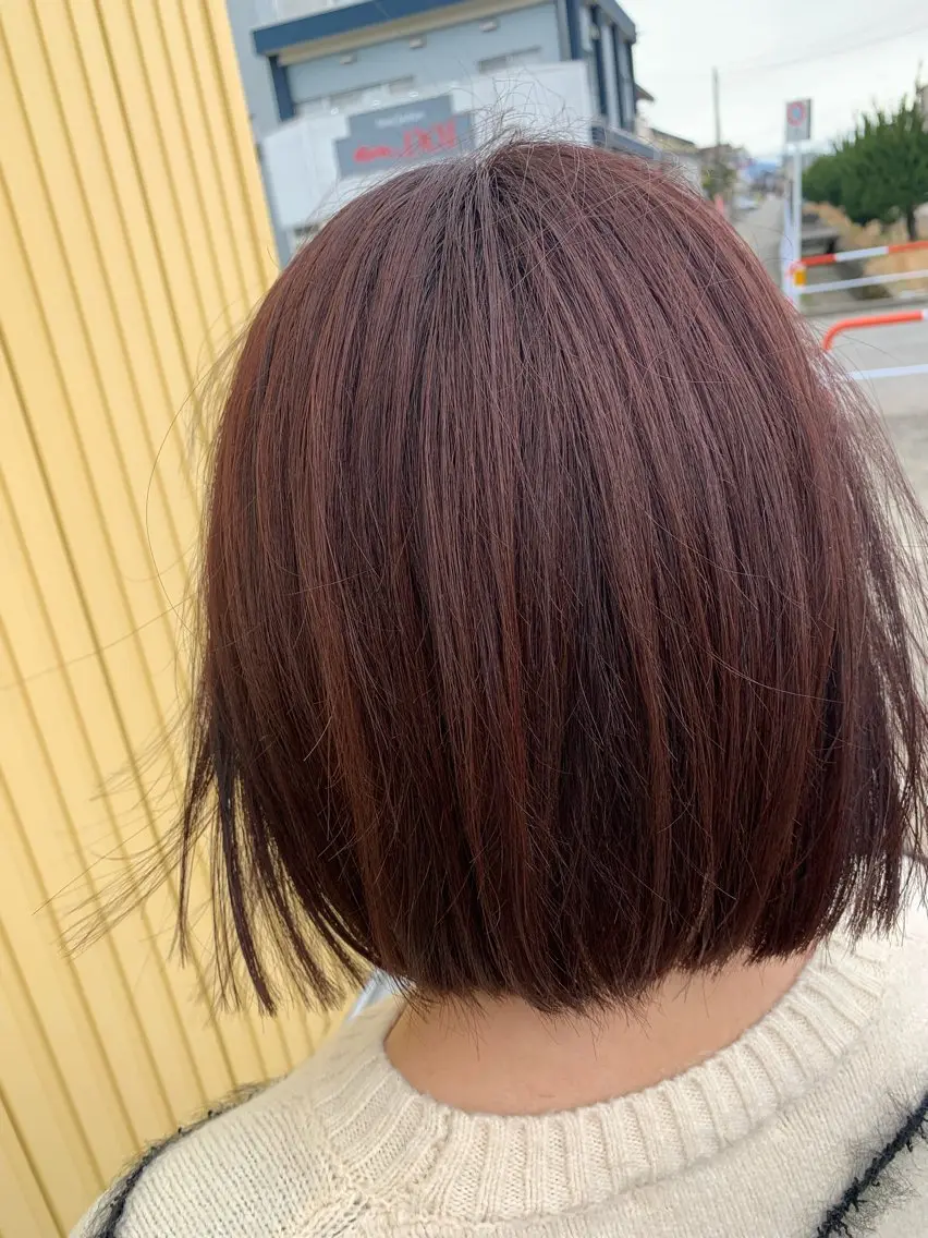 ミディアム カラー カット ヘアカラー トリートメント 柴田 結衣のヘアスタイル
