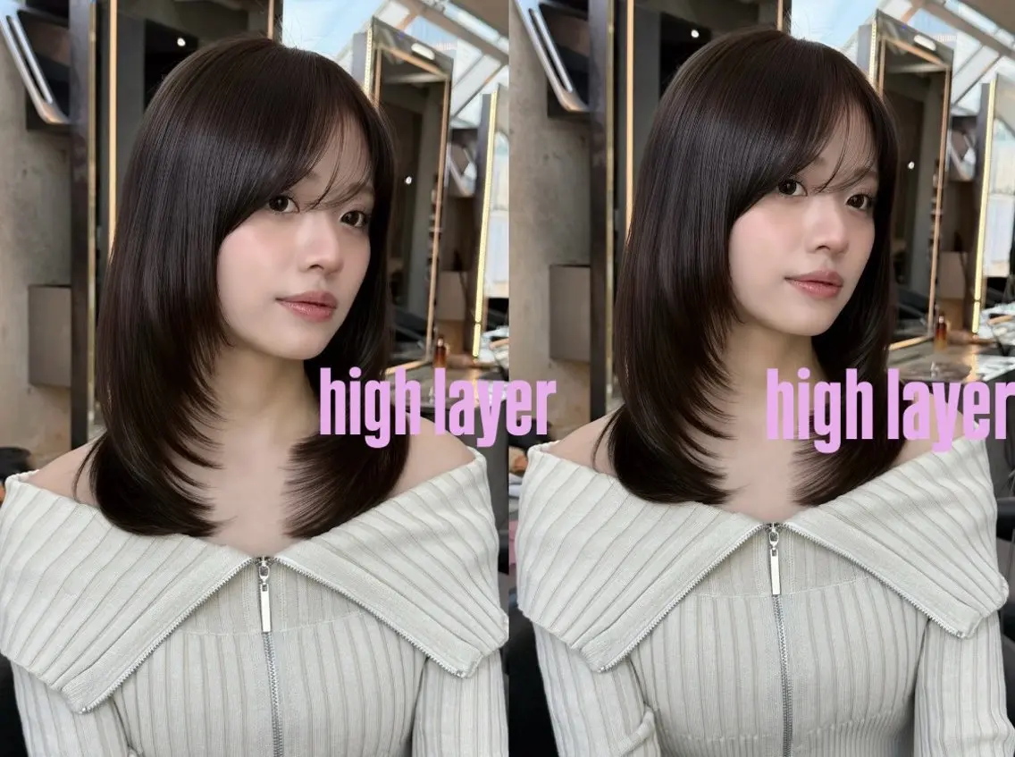 セミロング ボブ ミニボブ 透明感カラー颯空🎀のヘアスタイル
