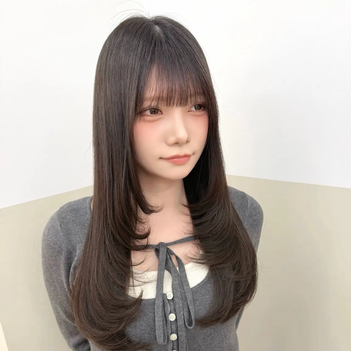 ロング ロングレイヤー レイヤーカット ロング カット Bonheur銀座 /前田 栞九郎のヘアスタイル