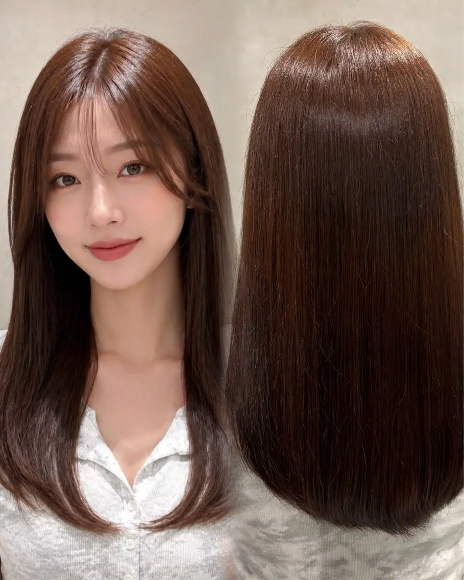 セミロング カラー 透明感カラー ヘアカラー トリートメント 透明感カラー💎 アレンジ🩰Rimiのヘアスタイル