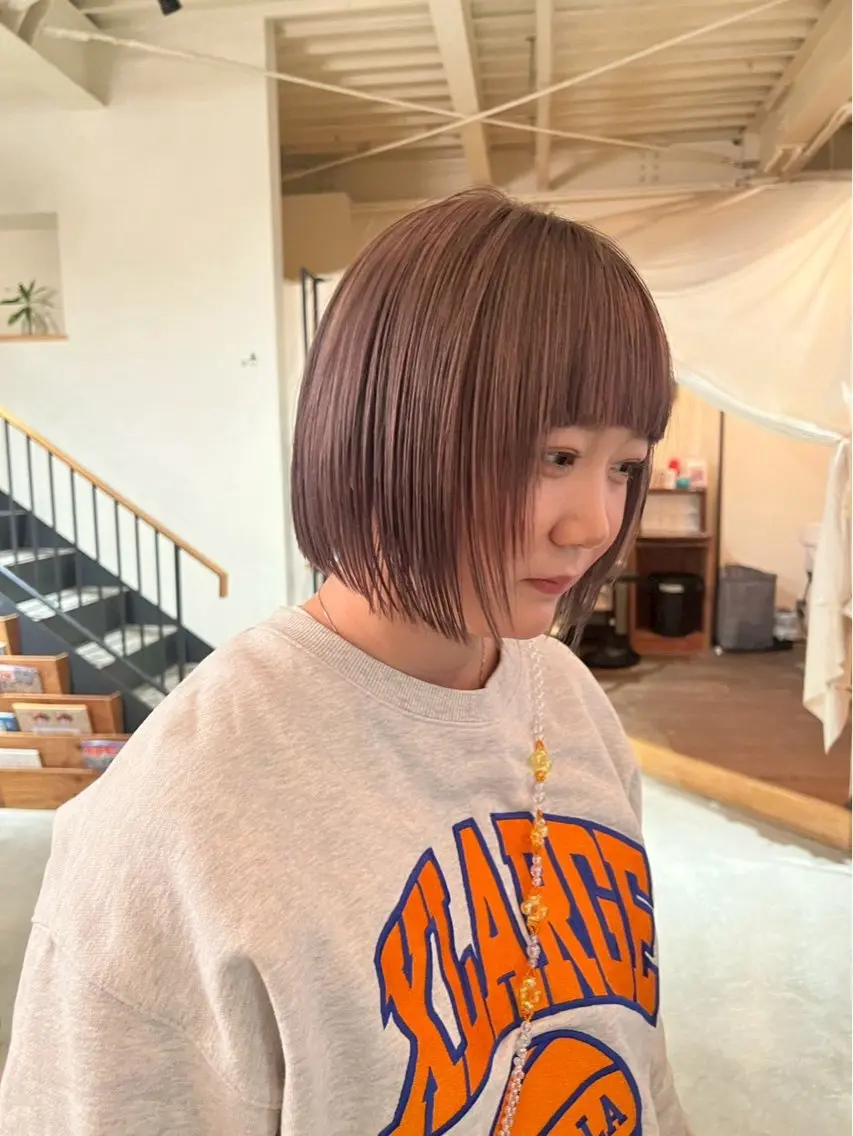 カラー ベージュカラー ブリーチ 透明感カラー ヘアカラー 透明感カラーリスト/ 岡崎/みゆうのヘアスタイル