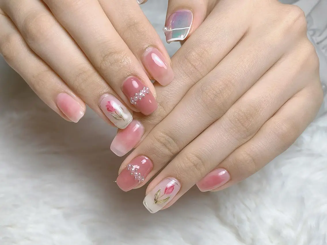 ネイル アートネイル フラワーネイル 持ち込み 春ネイル Flora Nail 【フローラ ネイル】のネイルデザイン