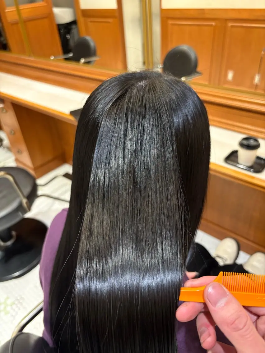 ロング 縮毛矯正 kenshin/艶髪 /似合わせカットのヘアスタイル