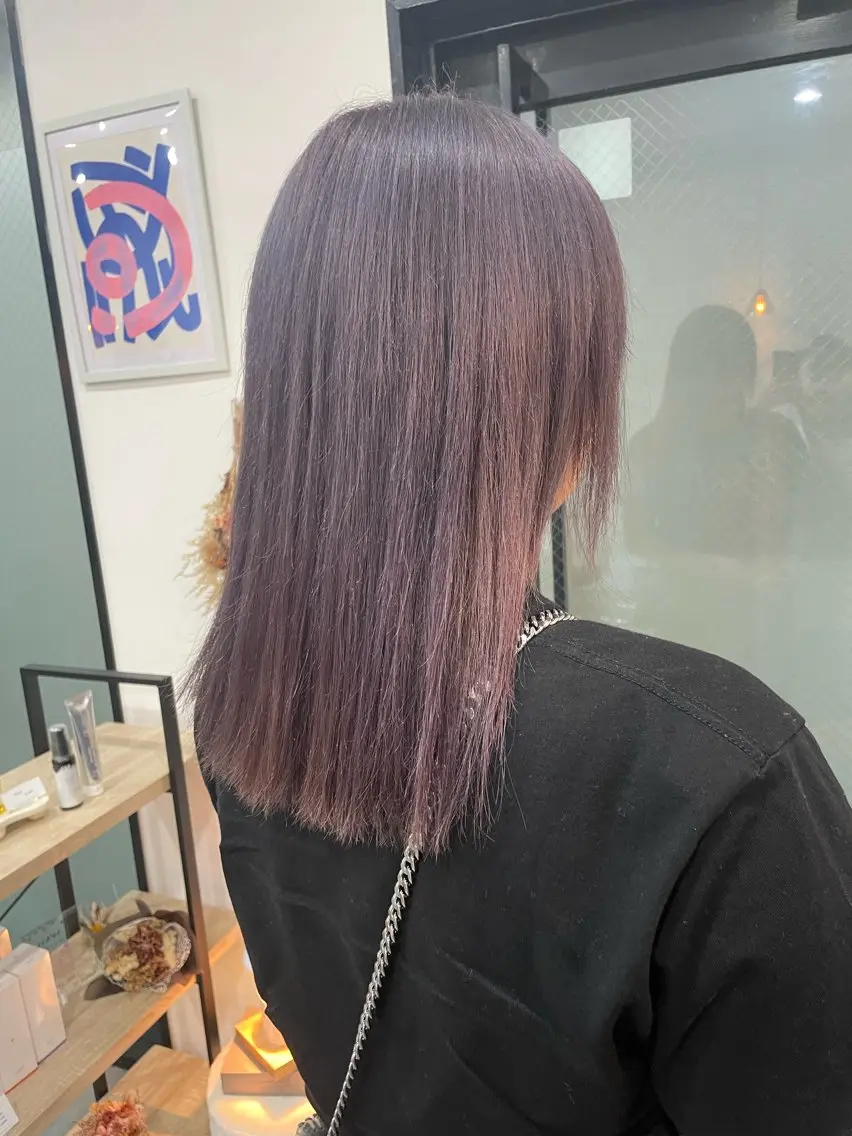 ミディアム カラー ヘアカラー トリートメント uru" すずきさゆりのヘアスタイル