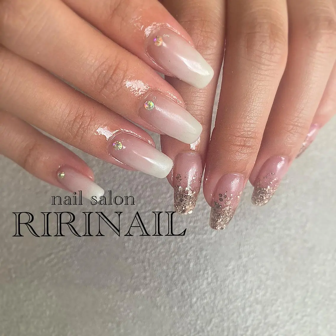 ネイル ストーンネイル ハンドネイル RIRI NAIL♡のネイルデザイン