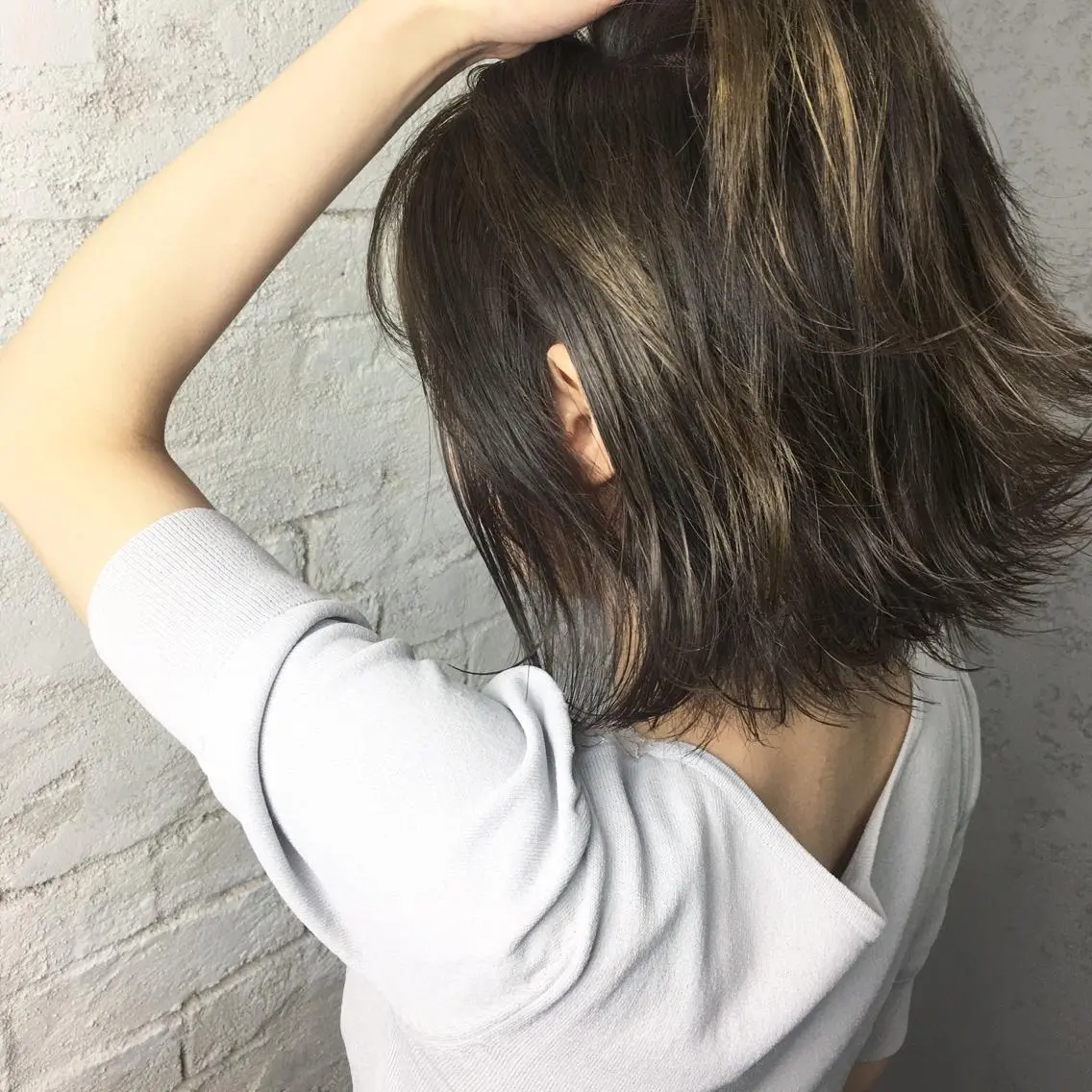 ミディアム カラー ダブルカラー boutique misakiのヘアスタイル