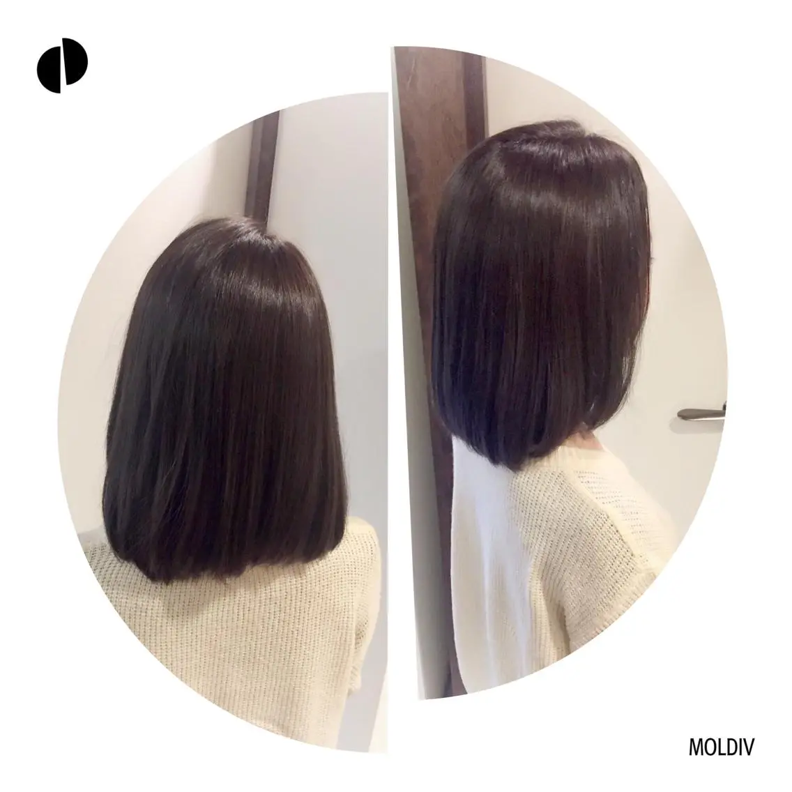 ミディアム カラー ブルーカラー ネイビーカラー トリートメント ✨縮毛矯正✨髪質改善 ナカシマ ユミのヘアスタイル