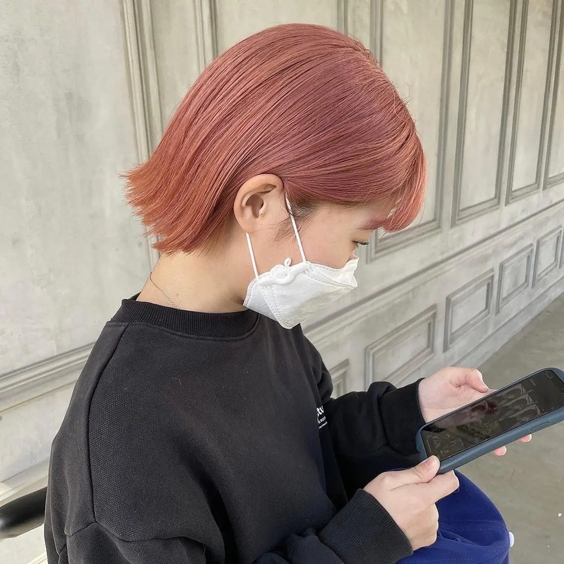 ミディアム カラー カット ヘアカラー トリートメント 一ノ瀬 暁のヘアスタイル