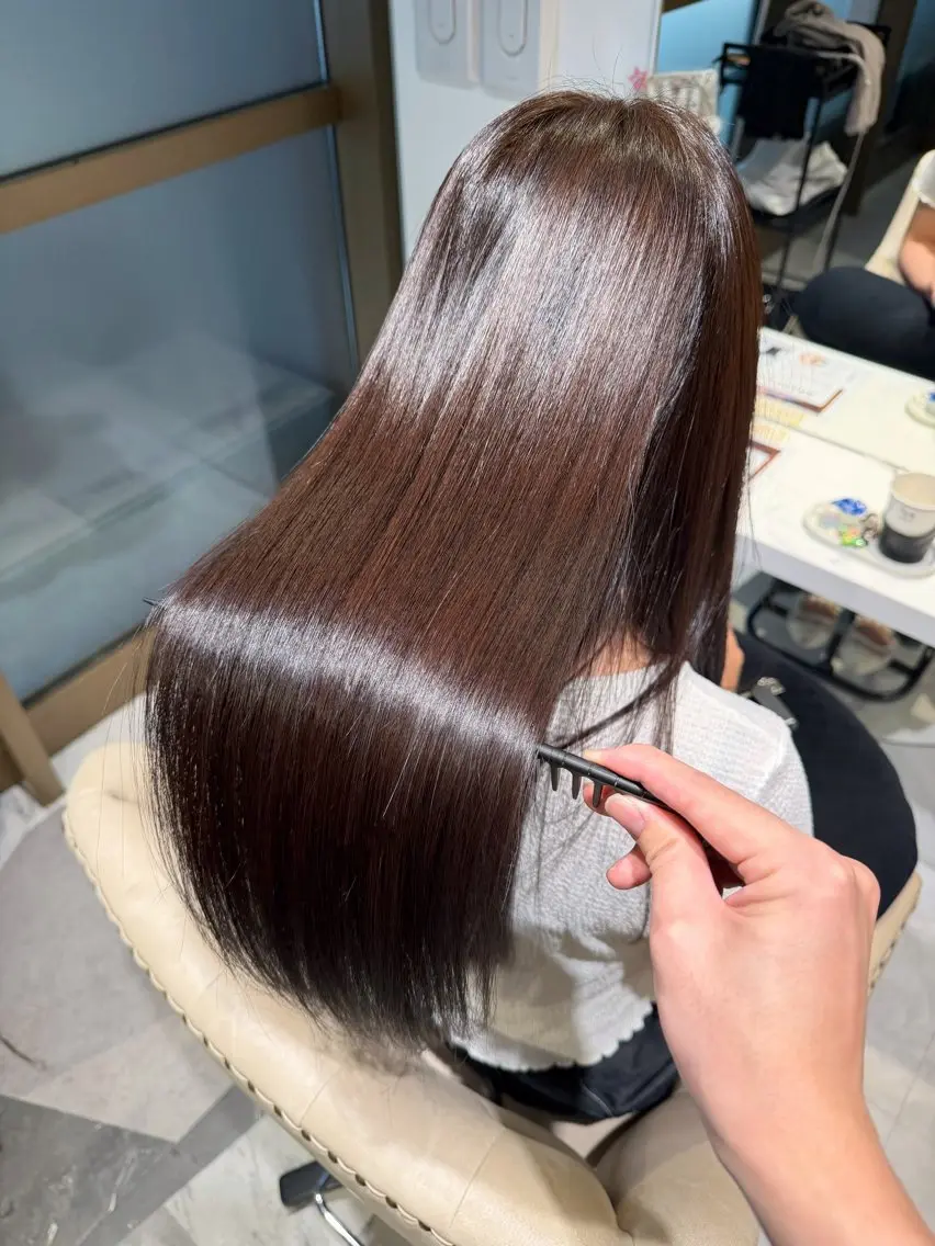 ロング カット ヘアカラー トリートメント 福山艶髪|髪質改善| 三宅星哉のヘアスタイル