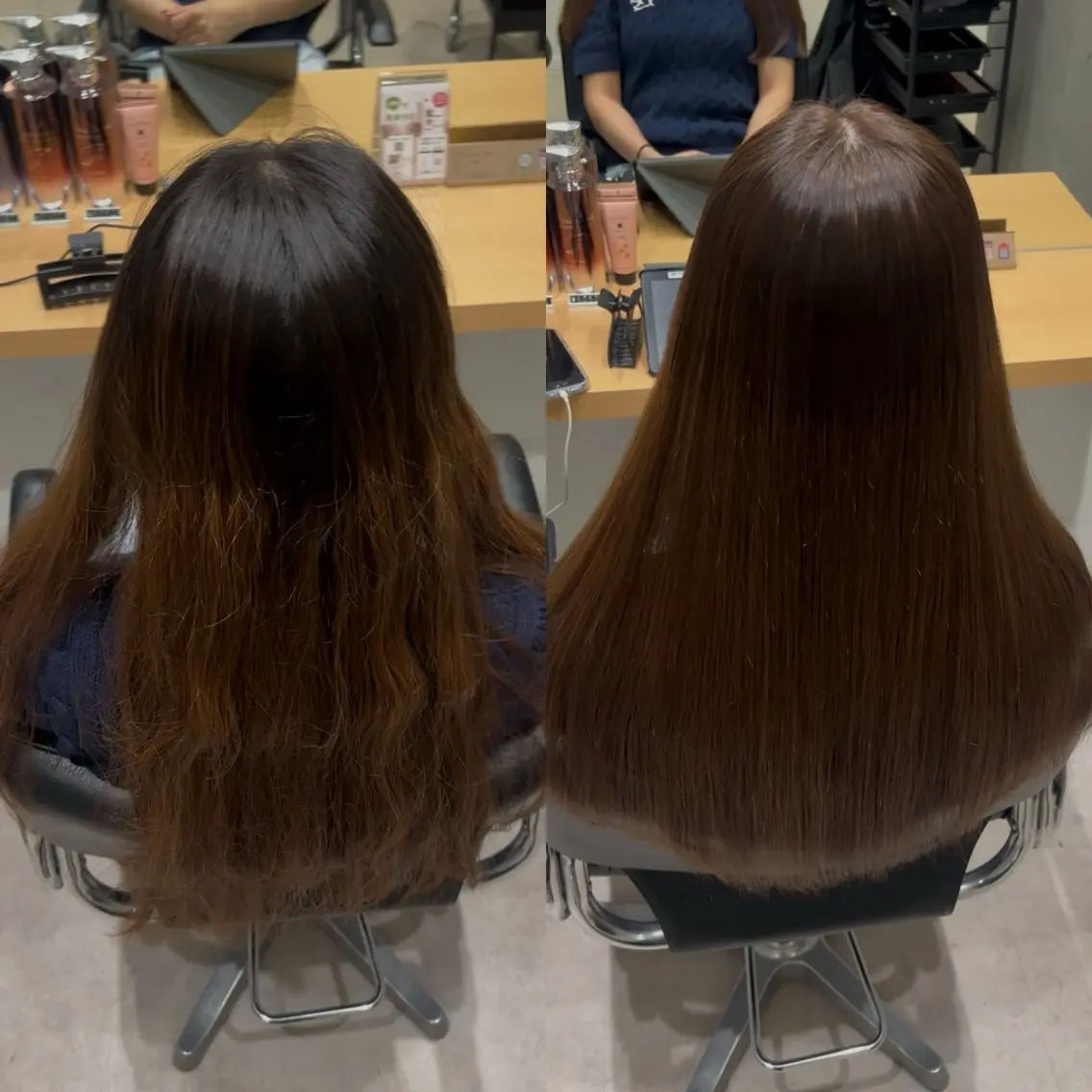 ミディアム カラー 透明感カラー イルミナカラー トリートメント ヘアカラー 髪質改善ヘアケア 艶髪特化/上田のヘアスタイル