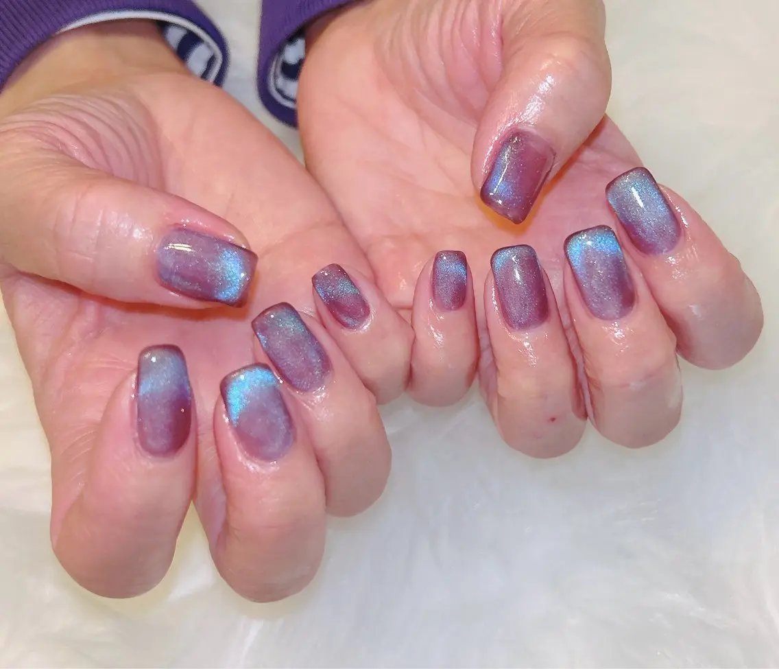 ネイル マグネットネイル マグネットワンカラー ワンカラーネイル ハンドネイル Y′s NAILのネイルデザイン