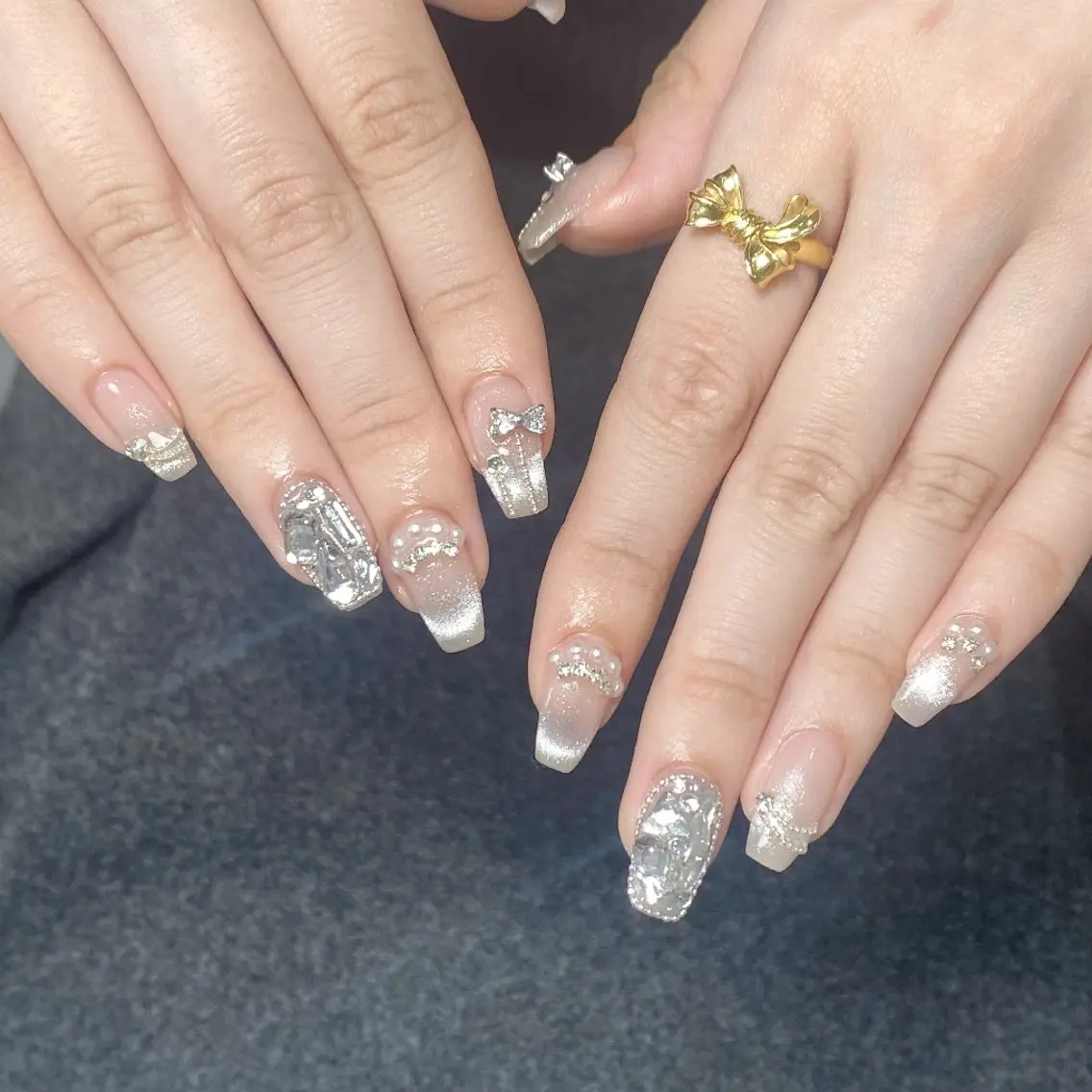 ネイル クリアネイル フラッシュネイル フットネイル フレンチネイル ジェルネイル ハンドネイル UM Nail Salonのネイルデザイン