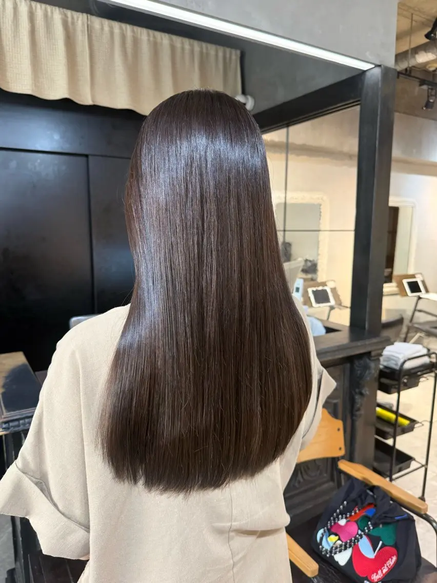 ロング カラー ブリーチ ブラウンカラー ラベンダーカラー ブリーチなしカラー 透明感カラー/ 池袋/nana 🩰のヘアスタイル