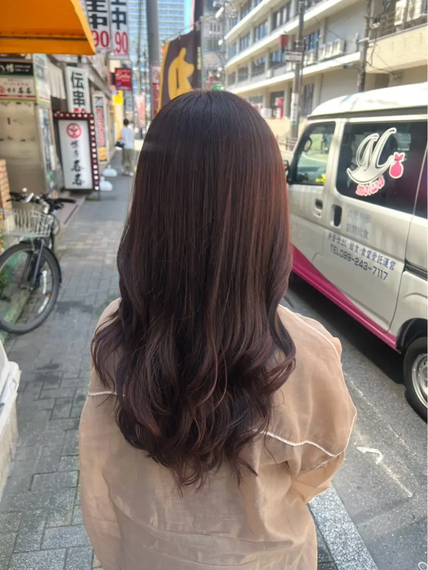ロング カラー ブラウンカラー ピンクカラー ピンクブラウン little syotaroのヘアスタイル