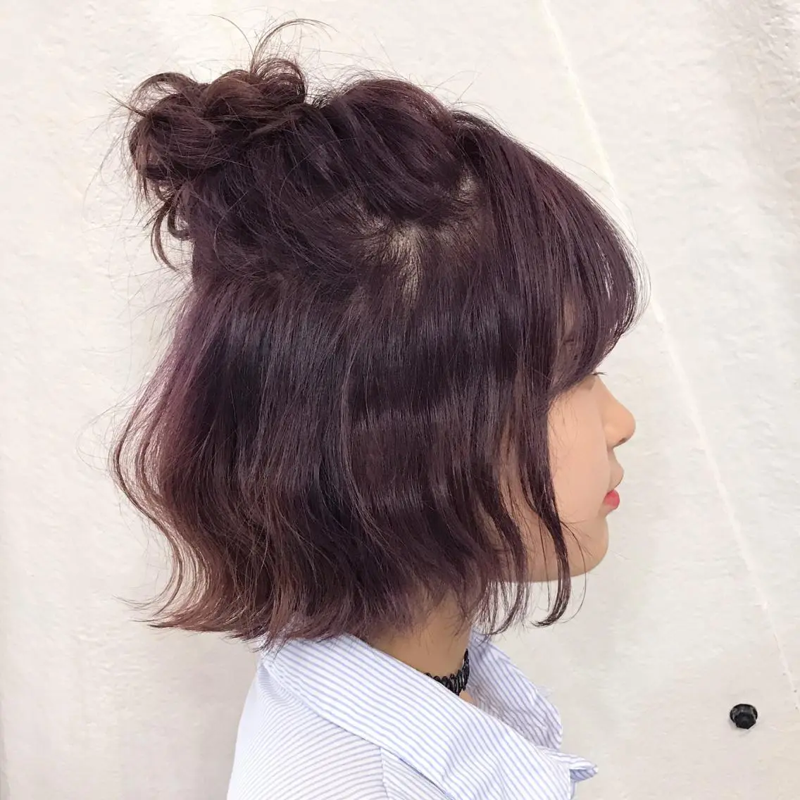 ショート カラー ヘアアレンジ ブリーチ ラベンダーカラー タンバルモリ K-POP好き美容師 🇰🇷Kai.Yのヘアスタイル