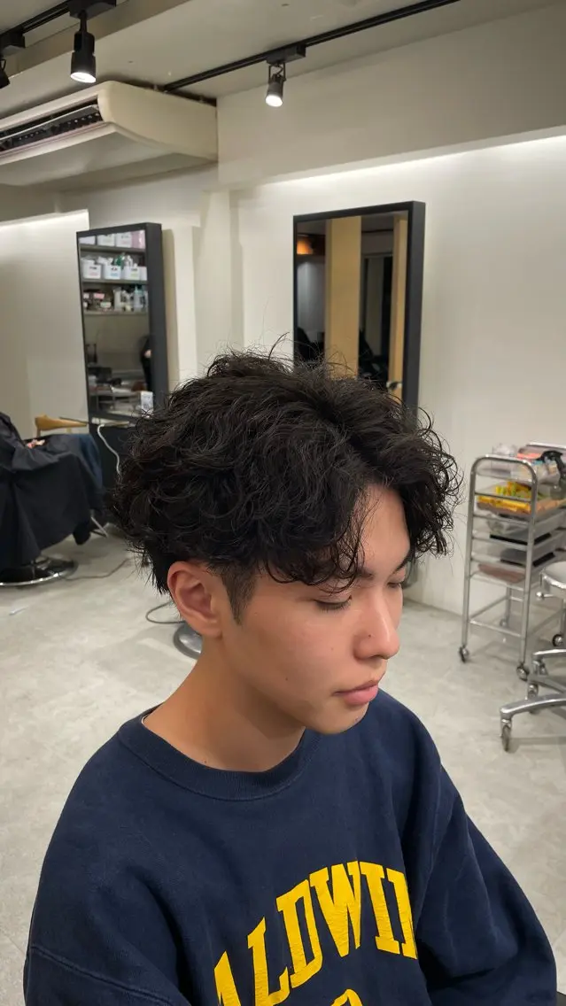 ショート パーマ メンズ カット パーマ fifth 阿部楓のヘアスタイル