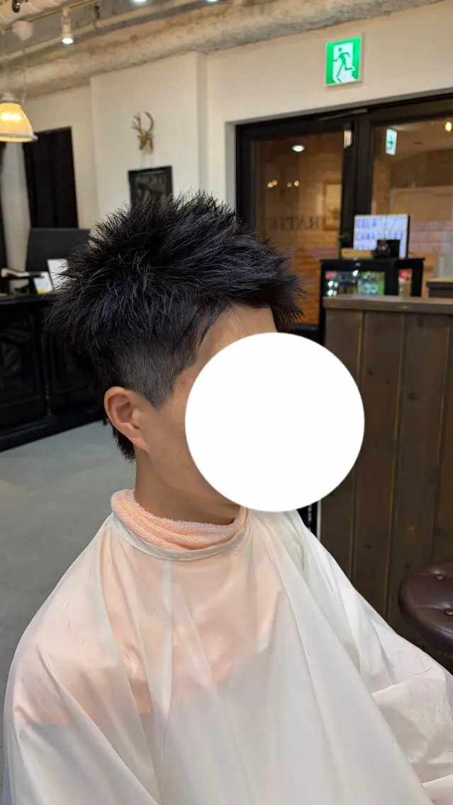 メンズ カット 加茂野 緑のヘアスタイル