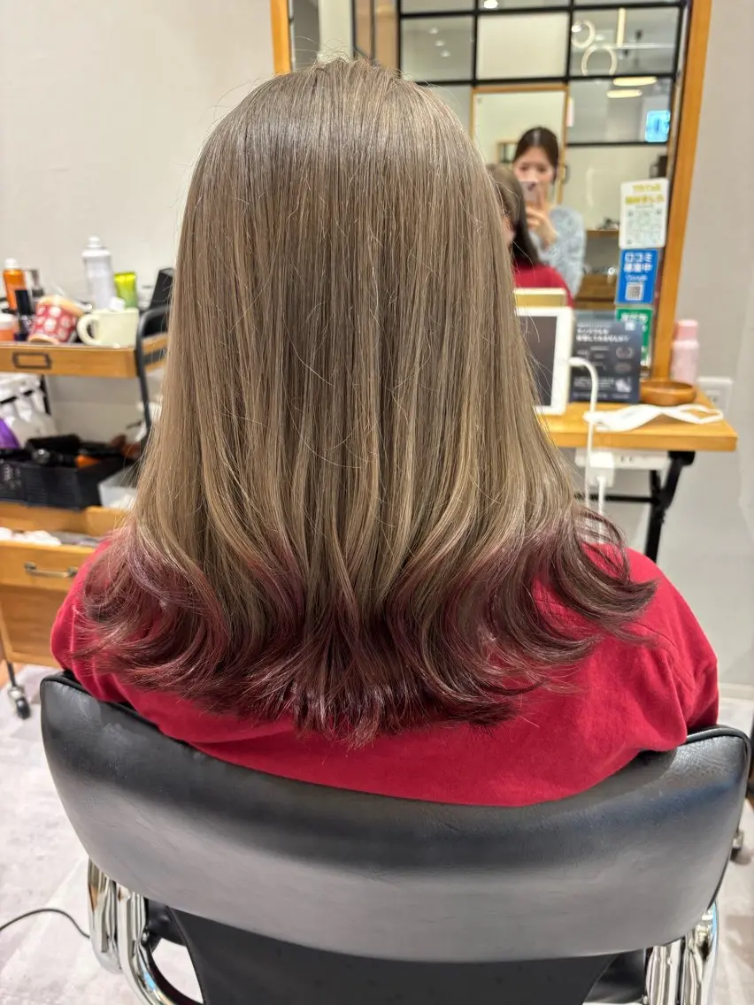 ミディアム カラー うる艶カラー asukaのヘアスタイル