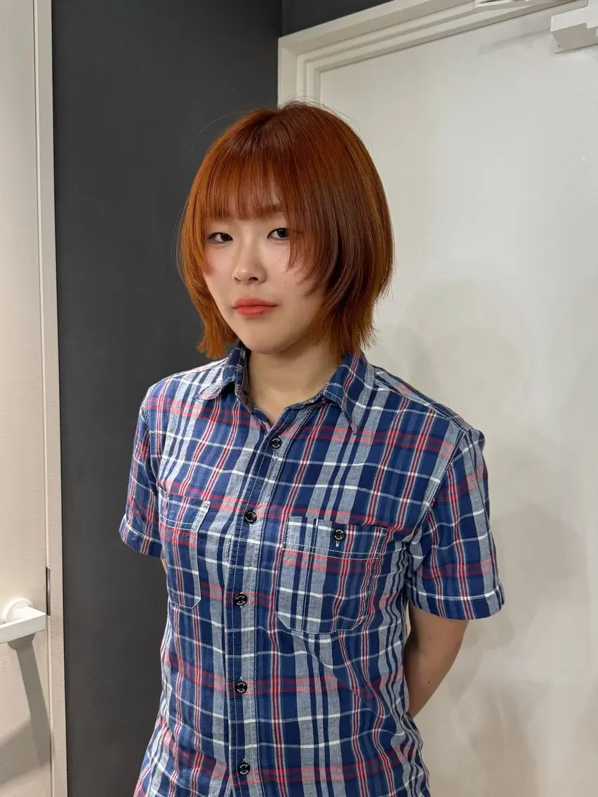 ショート ボブレイヤー ボブ 韓国風ヘア レイヤーカット カット ヘアカラー トリートメント reira/堀江/ 似合わせカットのヘアスタイル