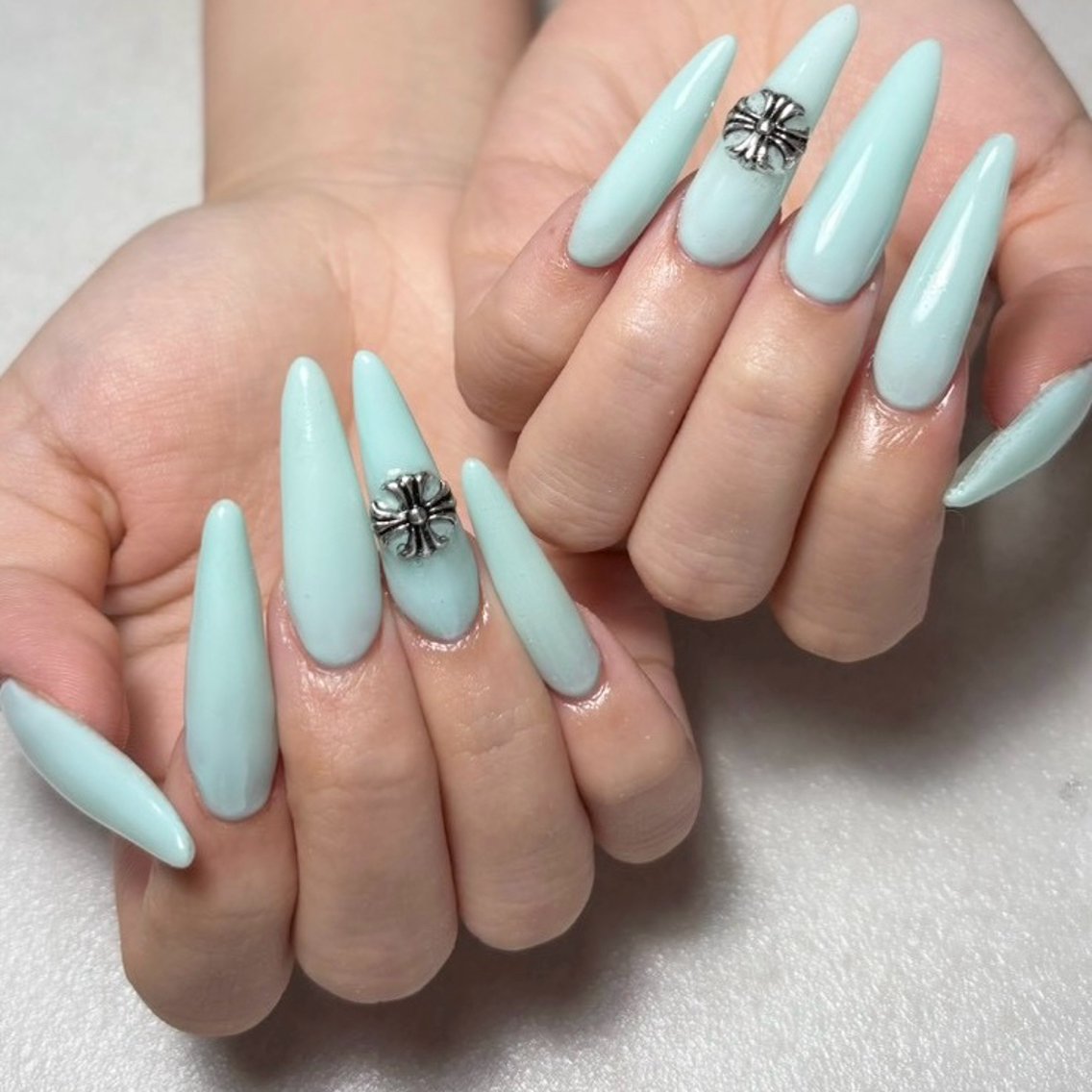 ジェルチップ長さだし10本コース💅ワンカラーの写真