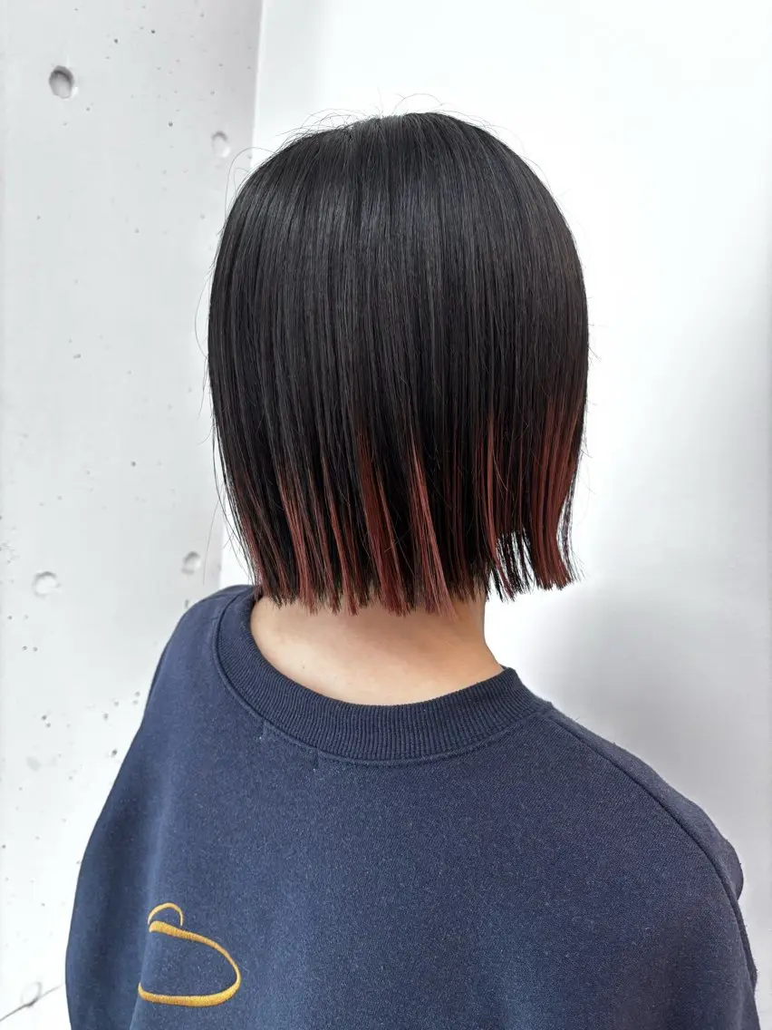 ミディアム カット ヘアカラー みぞぐち じゅりのヘアスタイル