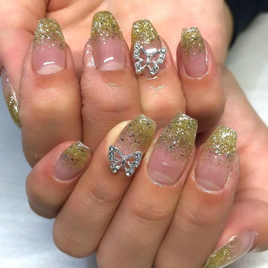 ネイル ラメ(グリッター) ラメグラデーション 持ち込み 【Yappy🌈】 💖P-tanaのネイルデザイン