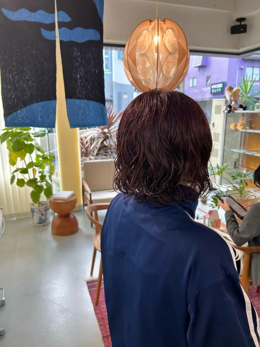 ショート カラー パーマ ボブ 藤原 あかりのヘアスタイル