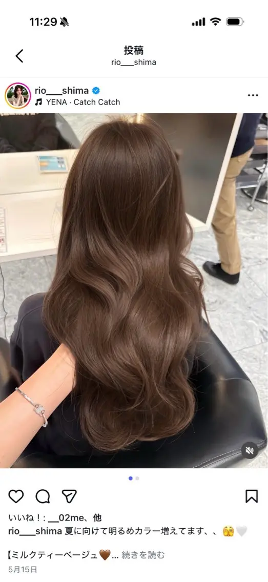カラー ヘアカラー 🤍ワンホンヘア ayaha🤍のヘアスタイル