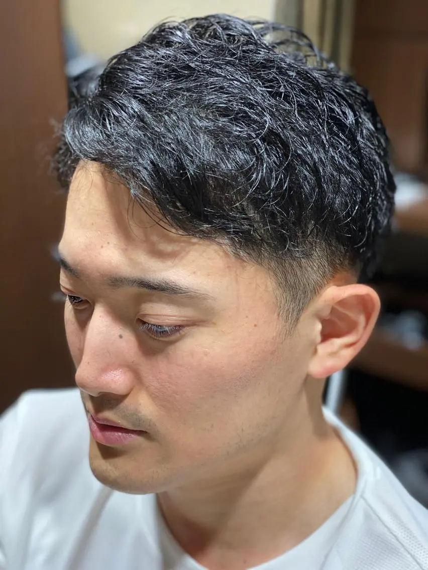 メンズカット&パーマ&セットの写真