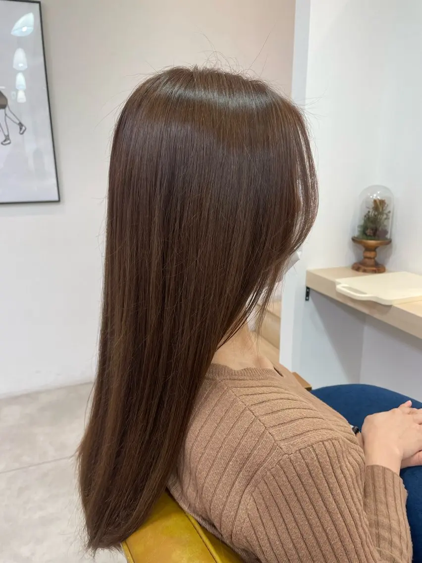 カラー アッシュ アッシュブラウン ブラウンカラー カットモデル/金山・ 美容院/田口流名のヘアスタイル