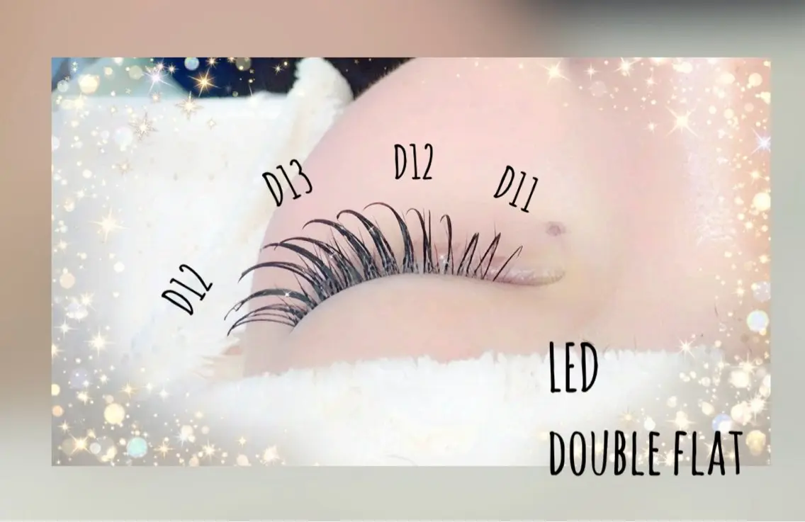 ☆LED ダブルフラット80束【オフ無し】→まつ毛1本にエクステ2本重ね付け!濃さ欲しい方にオススメ♪の写真