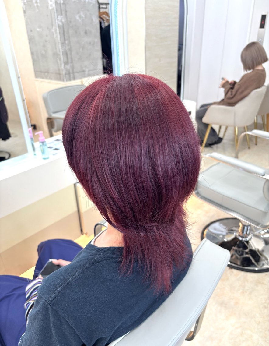 セミロング ヘアカラー トリートメント 若月 七海のヘアスタイル