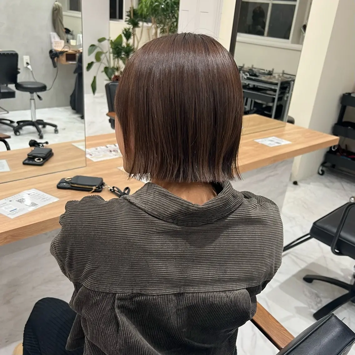 ショート カラー パーマ ボブ 似合わせカット カット ヘアカラー 縮毛矯正 YUUKI/ミニボブ ボブ/髪質改善のヘアスタイル