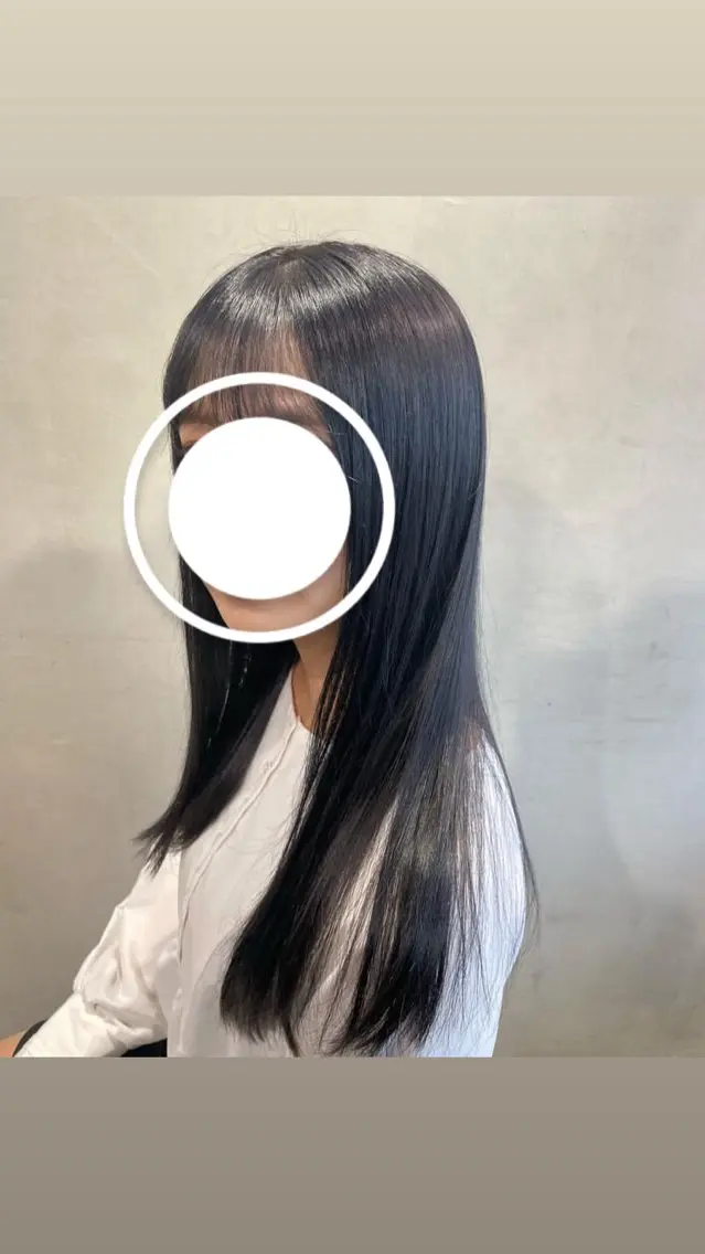 ロング カラー パーマ ヘアアレンジ ストレートパーマ 似合わせヘア 💇🏻‍♀/マリアのヘアスタイル