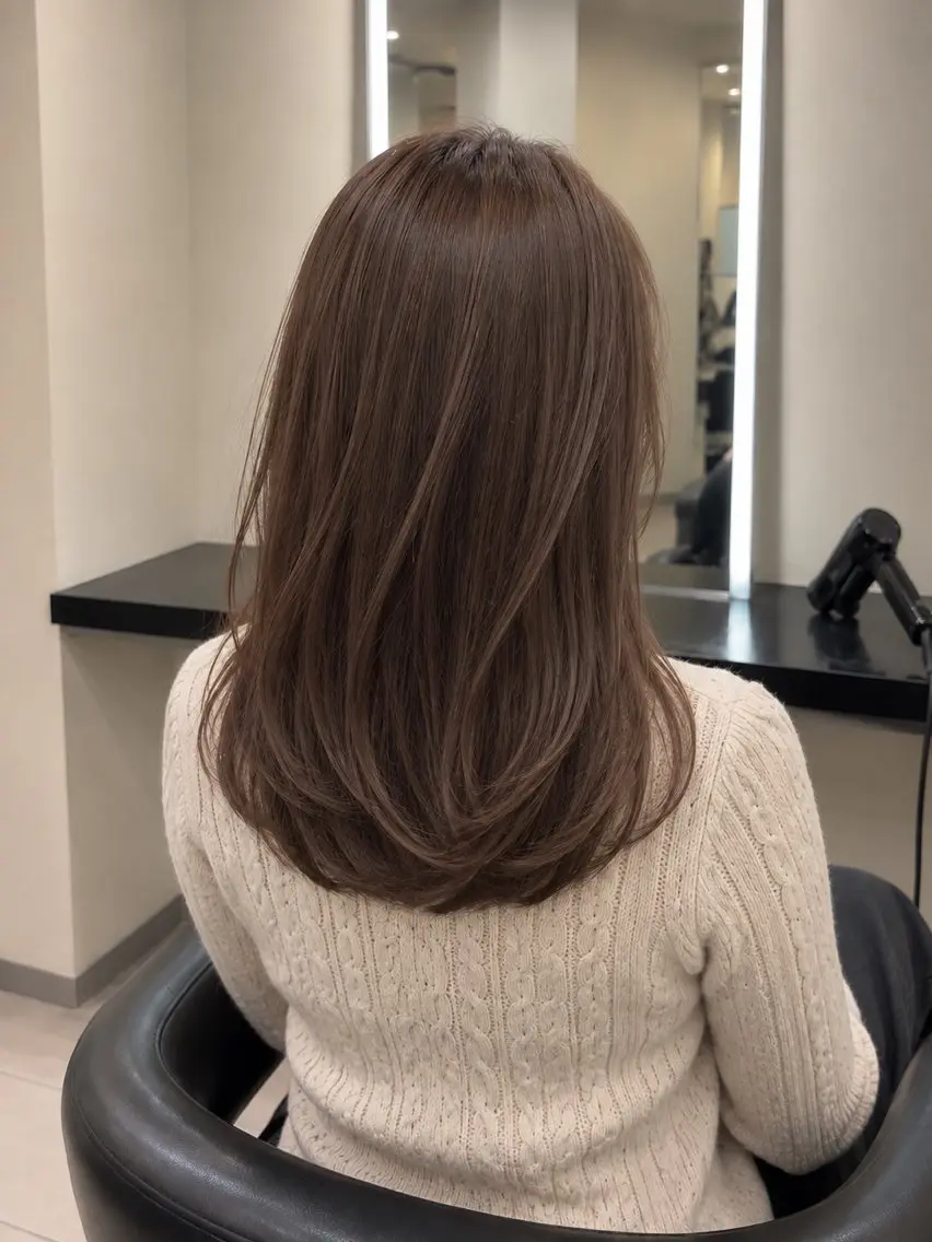 ミディアム カラー ブラウンカラー トリートメント 🌈ウルトワ水素 髪質改善naru🌈のヘアスタイル