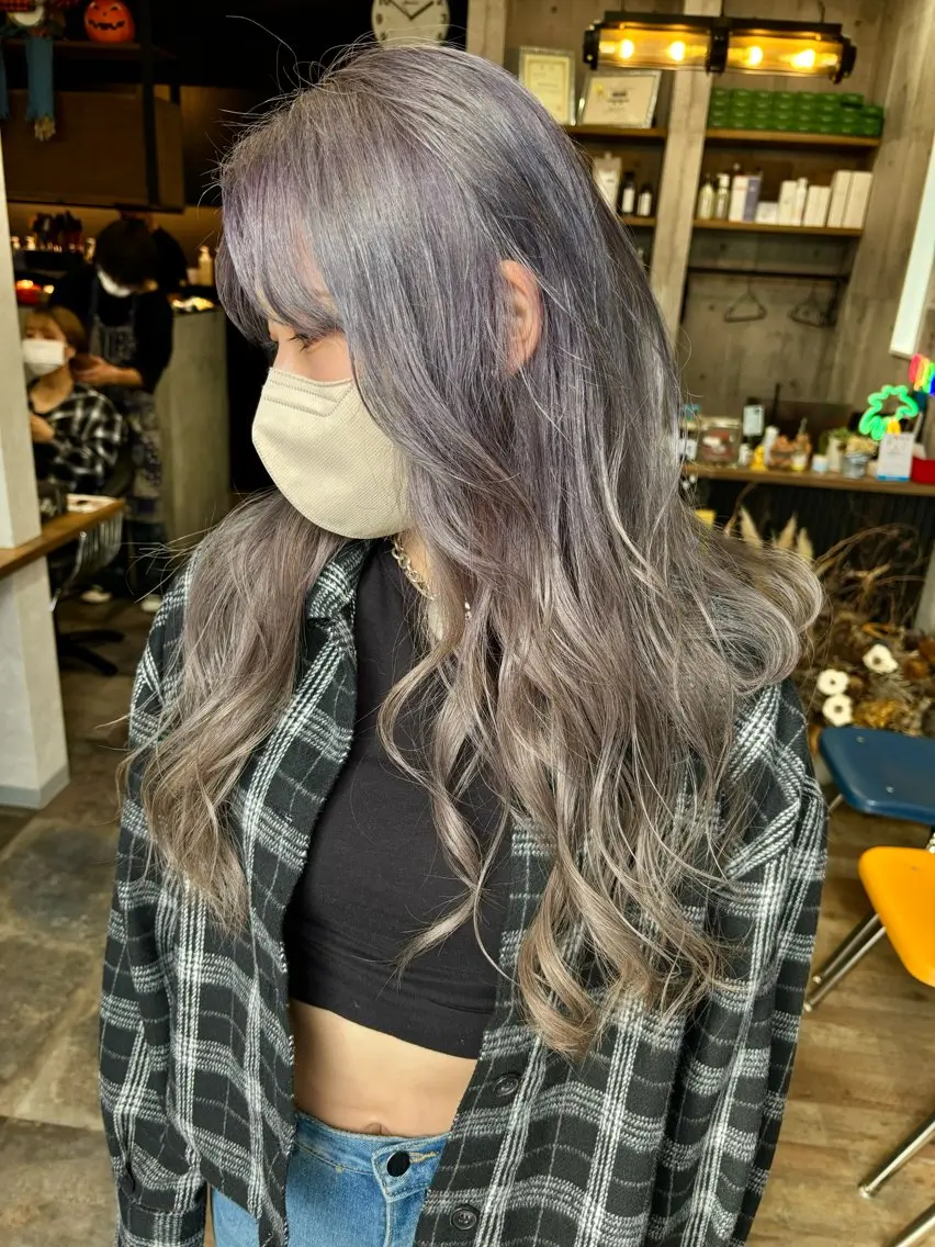 ロング レイヤーカット カット ヘアカラー yoshihara yuukiのヘアスタイル