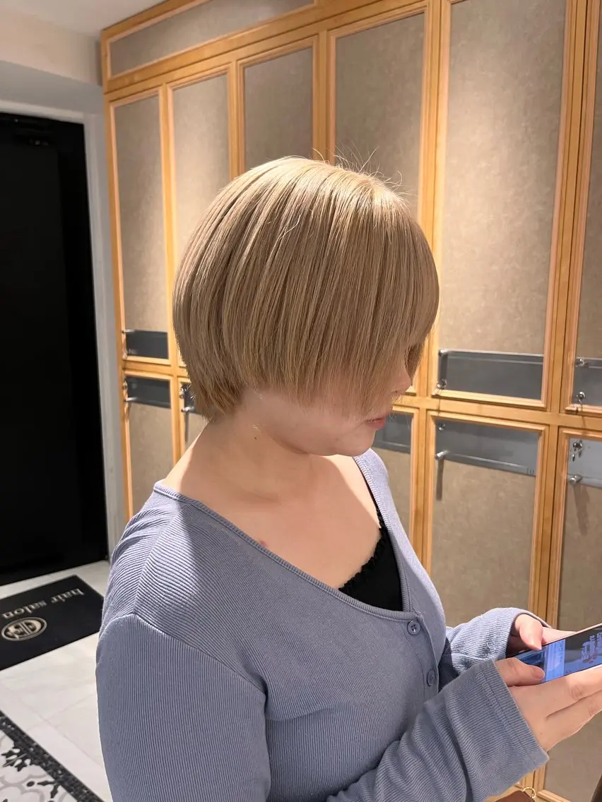 ショート カラー のぞみ🎀 /ブリーチ/表参道のヘアスタイル