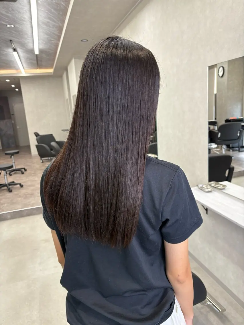 ロング カット 縮毛矯正 トリートメント GISEL 筑紫野店のヘアスタイル
