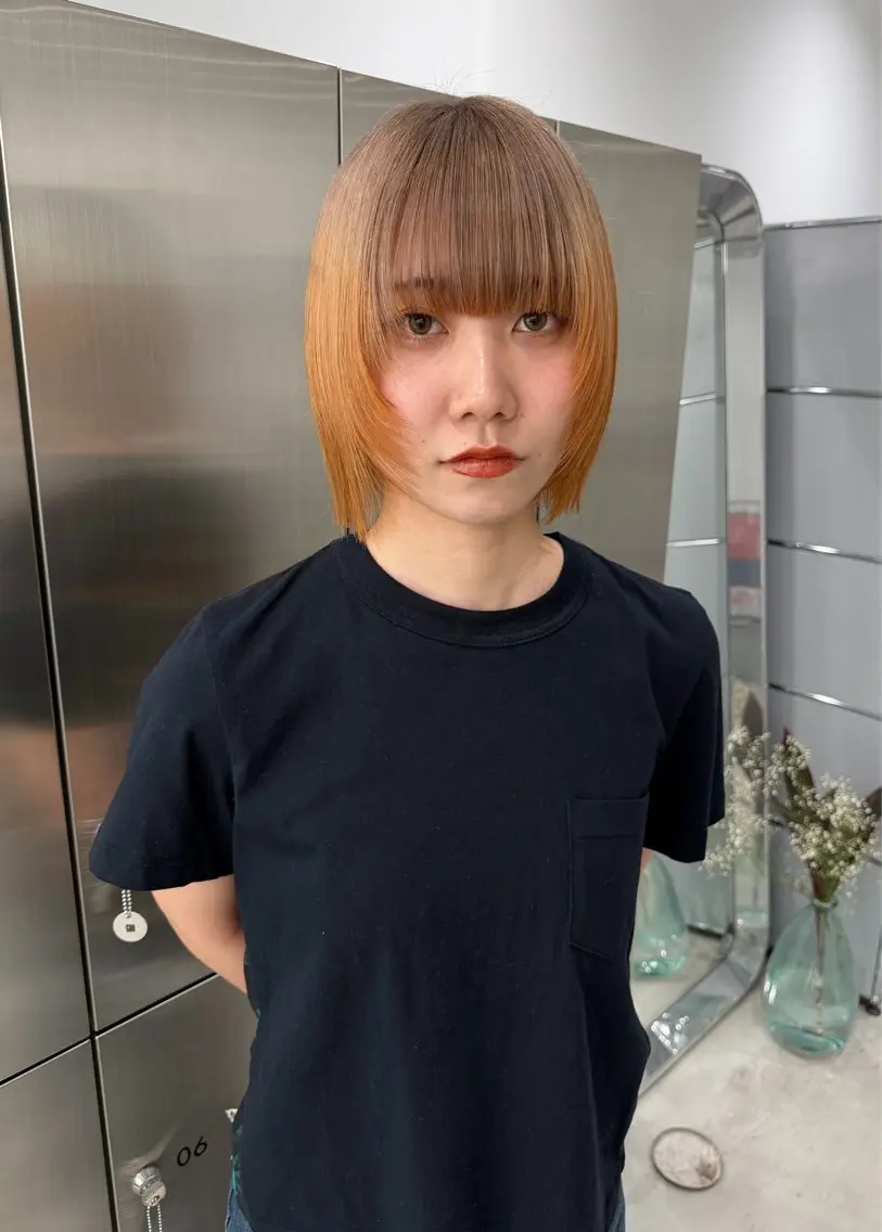 ショート カラー ヘアカラー トリートメント 天神/大名 ハイトーン/エクステのヘアスタイル