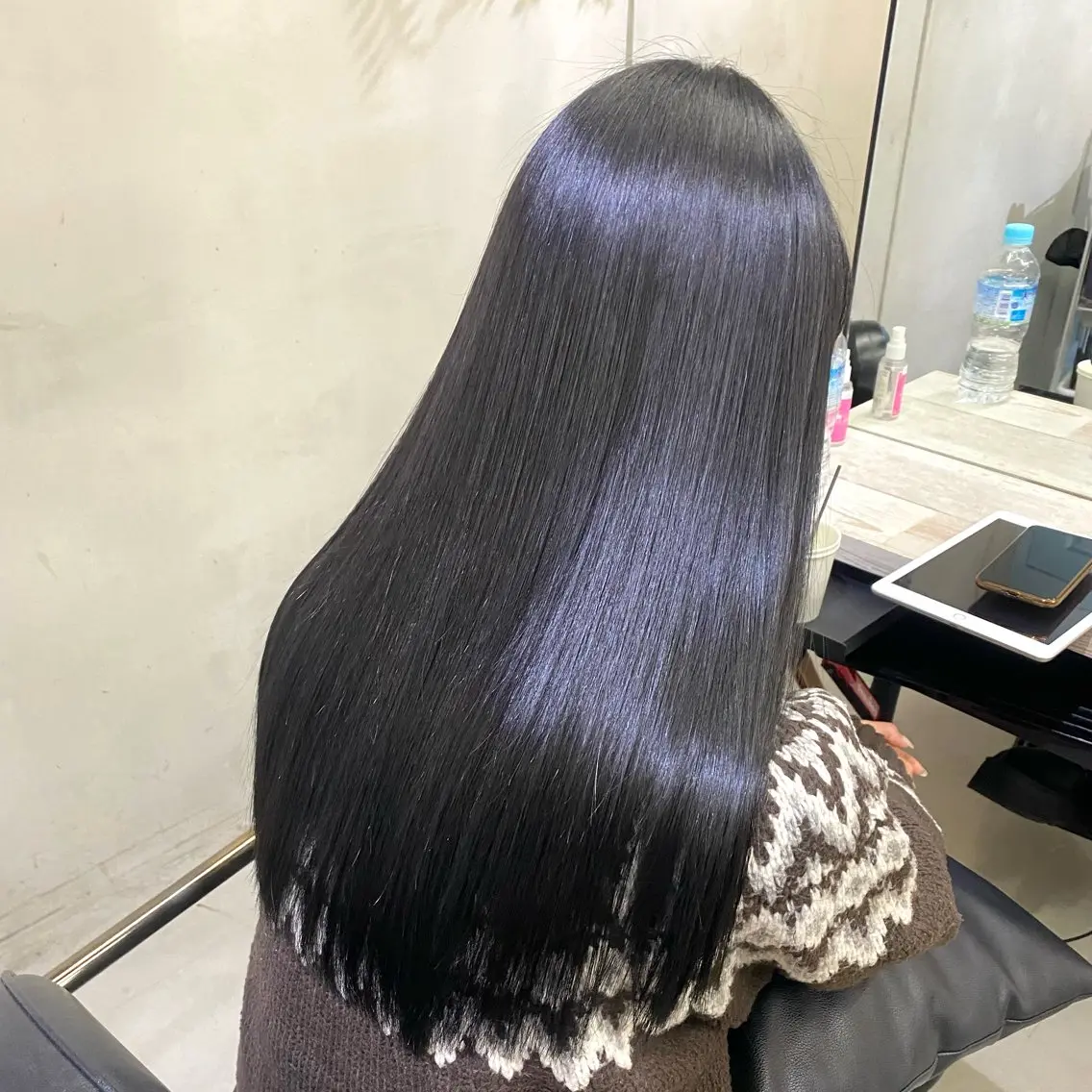セミロング カット 縮毛矯正 トリートメント ブリーチなしダブル カラー/レイヤー太我のヘアスタイル